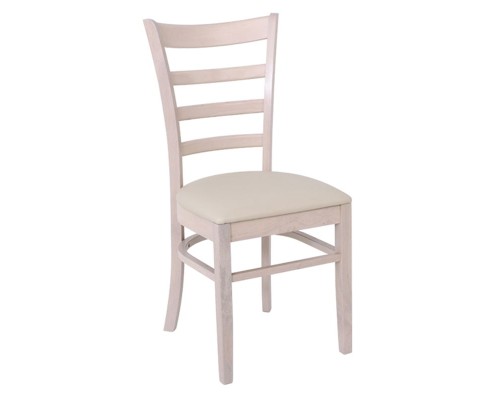 Naturale Καρέκλα White Wash, Pu Εκρού 42x50x91cm