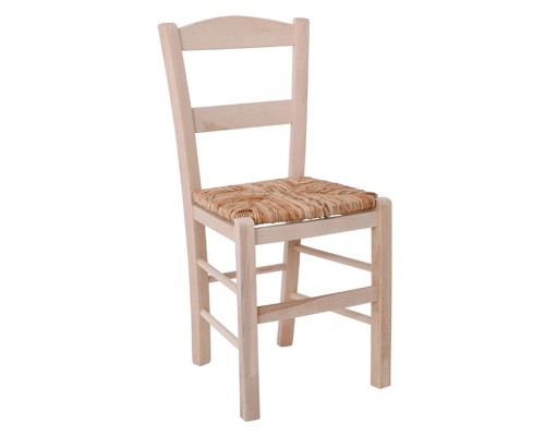 Συροσ Καρέκλα Οξιά Βαφή Εμποτισμού Φυσικό, Κάθισμα Ψάθα 41x45x88cm