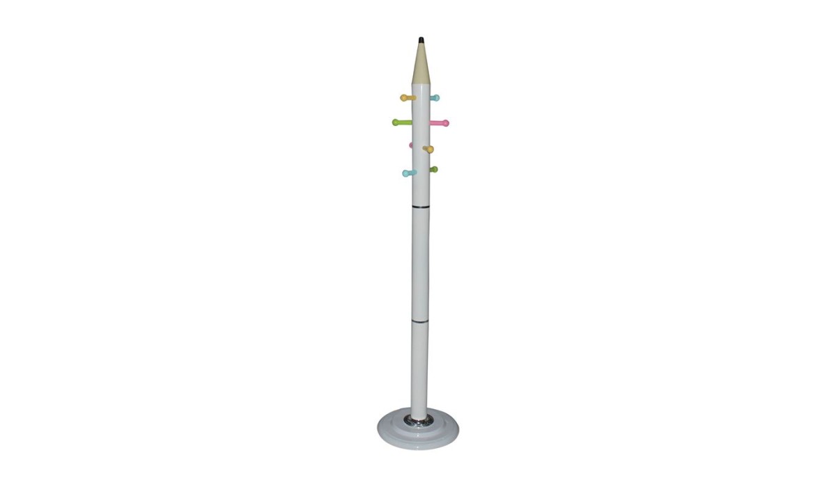Pencil Καλόγερος Μέταλλο Βαφή Άσπρο Φ37x170cm | Mycollection.gr