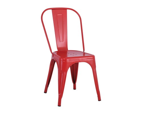 Relix Καρέκλα, Μέταλλο Βαφή Κόκκινο Matte 44x49x84cm