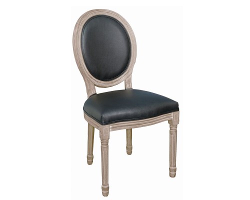 Jameson Καρέκλα K/D Τραπεζαρίας Σαλονιού, Decape, Pu Μαύρο 49x55x95cm