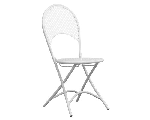 Rondo Καρέκλα Πτυσσόμενη, Μέταλλο Mesh Βαφή Άσπρο 42x54x85cm