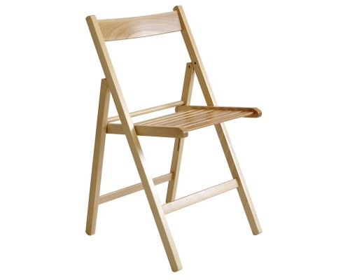 Extra Βοηθητική Καρέκλα Πτυσσόμενη, Ξύλο Οξιά Απόχρωση Φυσικό 43x49x79cm