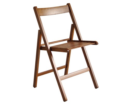 Extra Βοηθητική Καρέκλα Πτυσσόμενη, Ξύλο Οξιά Απόχρωση Καρυδί 43x49x79cm