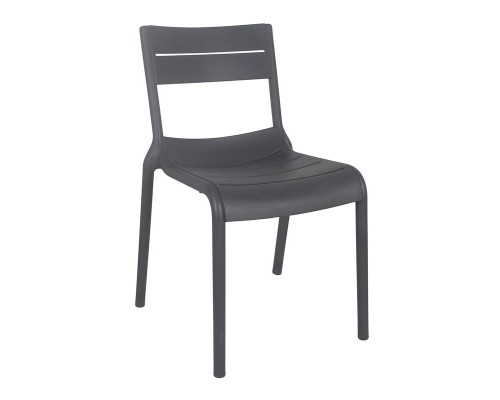 Serena Καρέκλα, Στοιβαζόμενη Pp - Uv Ανθρακί 51x56x82cm