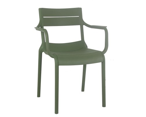 Serena Πολυθρόνα, Στοιβαζόμενη Pp - Uv Πράσινο 59x55x81cm