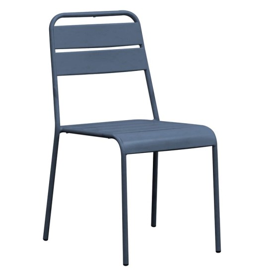 Brio Καρέκλα-Pro Στοιβαζόμενη Μέταλλο Βαφή Sandy Blue 5415C 48x59x79cm
