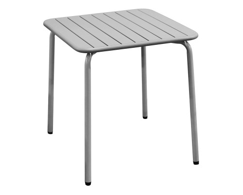 Brio Slat Τραπέζι-Pro Κήπου - Βεράντας, Μέταλλο Βαφή Cool Grey 4C 70x70x73cm