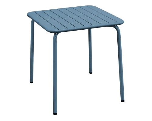Brio Slat Τραπέζι-Pro Κήπου - Βεράντας, Μέταλλο Βαφή Sandy Blue 5415C 70x70x73cm