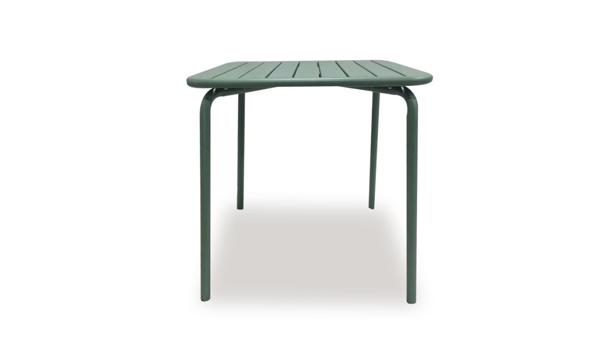 Brio Slat Τραπέζι-Pro Κήπου - Βεράντας, Μέταλλο Βαφή Sandy Green 5635C 70x70x73cm | Mycollection.gr