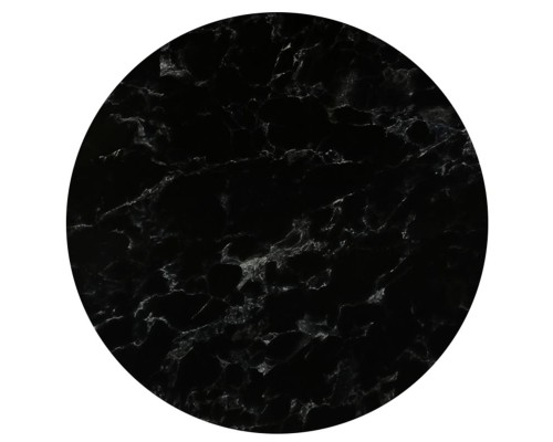 Hpl (High Pressure Laminated) Επιφάνεια Τραπεζιού Απόχρωση Black Marble, Εξωτερικού Χώρου Φ70cm/12mm