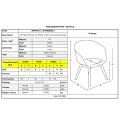 Optim Πολυθρόνα Pp Άσπρο, Ύφασμα Lime, Ξύλινο Πόδι Οξιά 54x51x79cm | Mycollection.gr