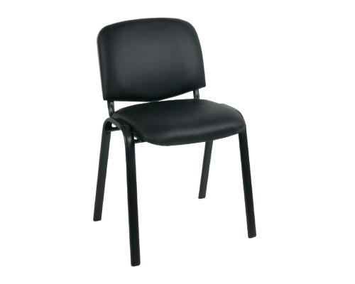 Sigma Καρέκλα-Pro Γραφείου Επισκέπτη, Μέταλλο Βαφή Μαύρο, Pvc Μαύρο 57x57x79cm / Σωλ.40x20/1.2mm