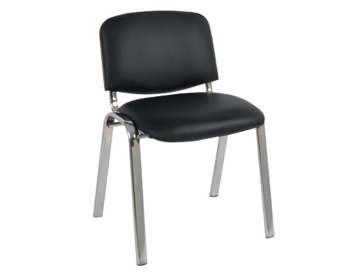 Sigma Καρέκλα-Pro Γραφείου Επισκέπτη, Μέταλλο Χρώμιο Pvc Μαύρο 57x57x79cm / Σωλ.40x20/1.2mm