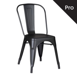 Relix Καρέκλα-Pro, Μέταλλο Βαφή Μαύρο Matte 45x51x85cm