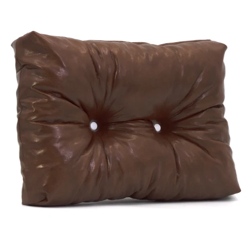Μαξιλάρι Δερματίνη Πλάτης με Κουμπιά Minesota 11 - Cinnamon Light Brown