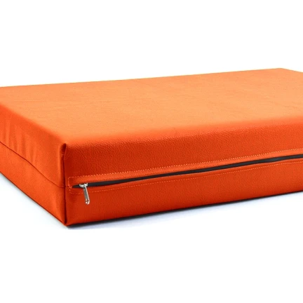 Μαξιλάρι Για Καναπέ / Παλέτα Δερματίνη Odario 25 - Vivid Orange Με Φερμουάρ