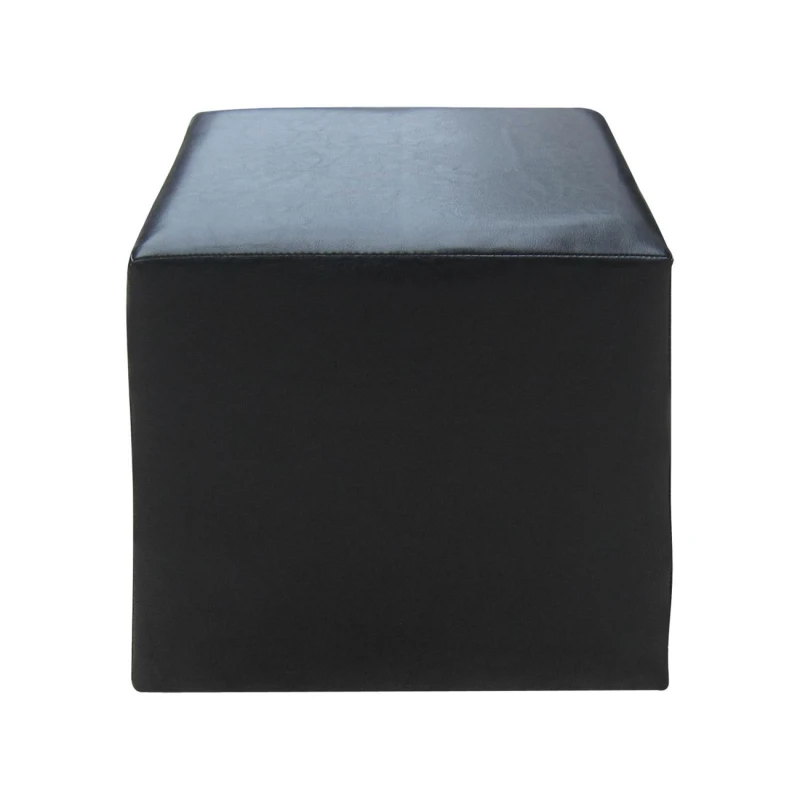 Club Σκαμπό Βοηθητικό, Pu Μαύρο 37x37x42cm - Εικόνα 2 | Mypouf.gr