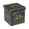 Orion Σκαμπό Αποθηκευτικό - Βοηθητικό, Pu Deco Bike 38x38x38cm - Εικόνα 2 | Mypouf.gr