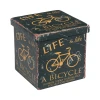 Orion Σκαμπό Αποθηκευτικό - Βοηθητικό, Pu Deco Bike 38x38x38cm