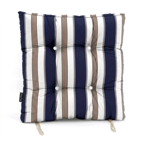Μαξιλάρι κάθισμα μπαμπού Λονέτα Ύφασμα dark blue stripes design