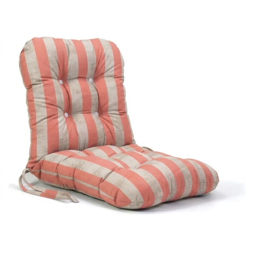 Μαξιλάρι μπαμπού wide stripes orange design ύφασμα λονέτα με πλάτη