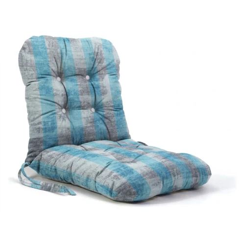 Μαξιλάρι μπαμπού wide stripes turquoise design ύφασμα λονέτα με πλάτη
