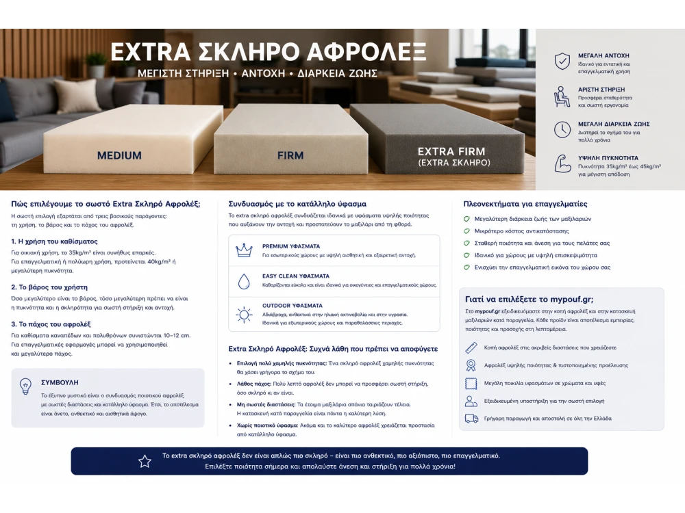 Extra Σκληρό Αφρολέξ: Πότε Αξίζει να το Επιλέξετε;