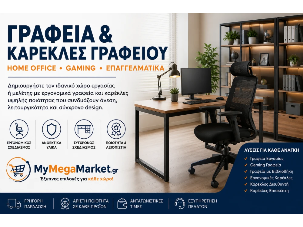Γραφεία & Καρέκλες Γραφείου | Home Office, Gaming & Επαγγελματικά