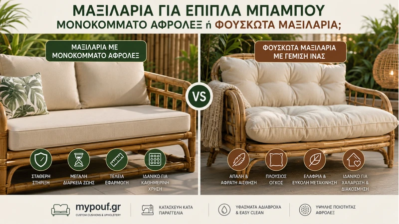 Μαξιλάρια με Μονοκόμματο Αφρολέξ ή Φουσκωτά Μαξιλάρια για Μπαμπού;