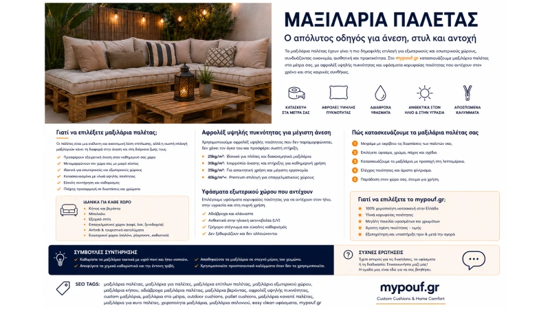 Μαξιλάρια Παλέτας στα Μέτρα σας