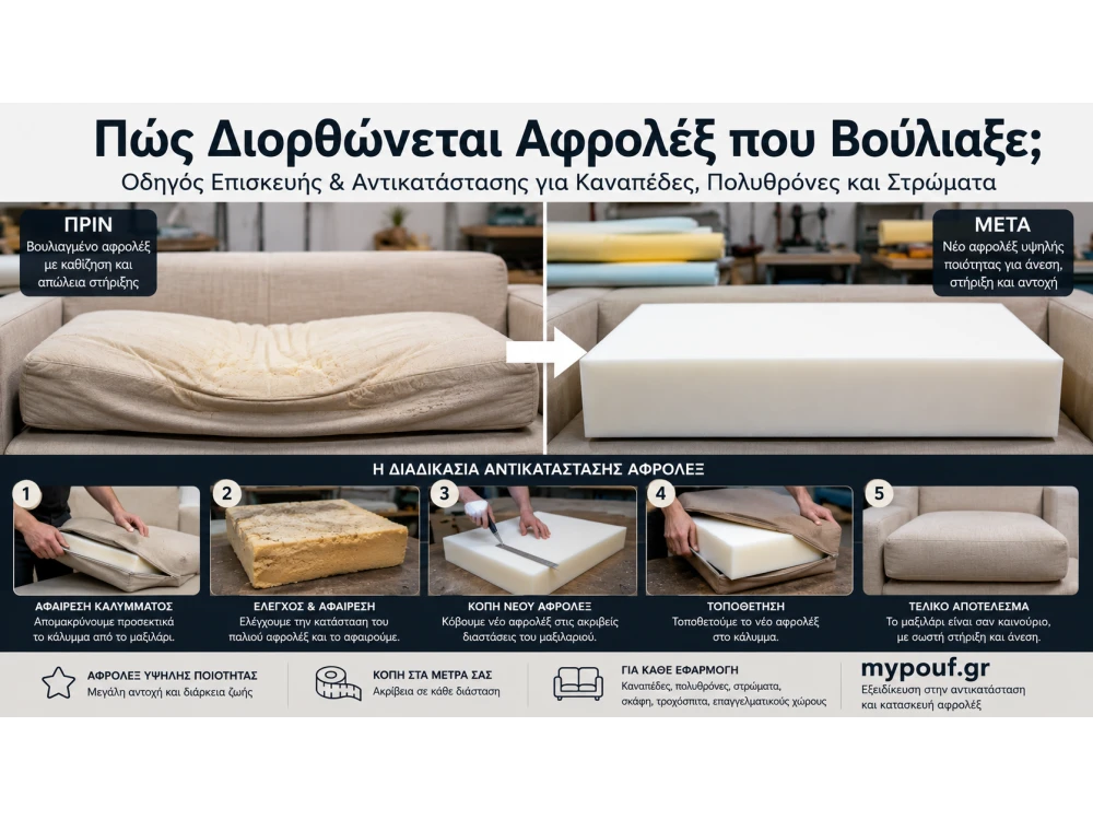 Πώς Διορθώνεται Αφρολέξ που Βούλιαξε; | Οδηγός Επισκευής & Αντικατάστασης