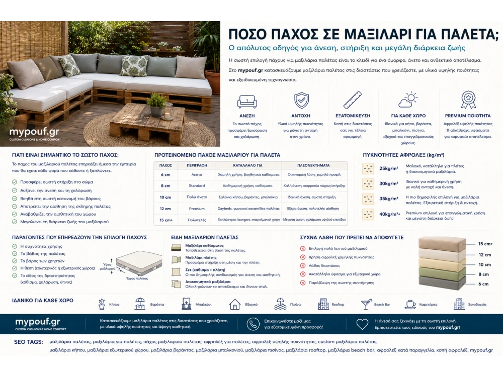 Πόσο Πάχος σε Μαξιλάρι για Παλέτα; Ο Απόλυτος Οδηγός