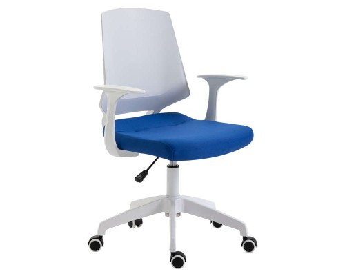A1150-W Λευκό/μπλε Ύφασμα Πολυθρόνα Γραφείου