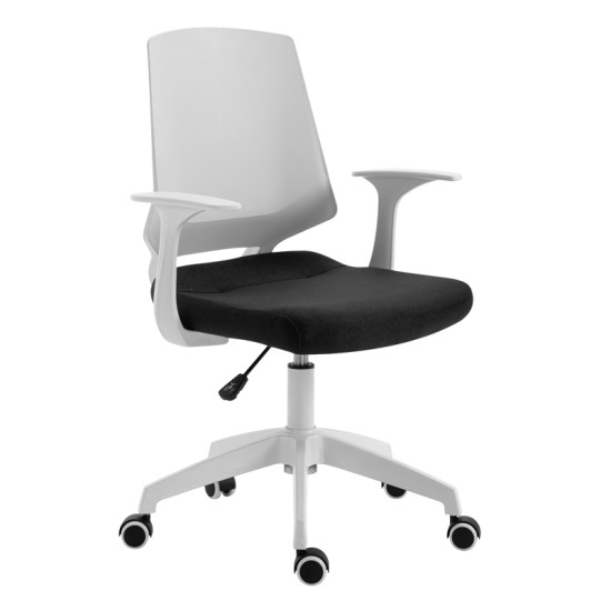 A1150-W Λευκό/μαύρο Ύφασμα Πολυθρόνα Γραφείου